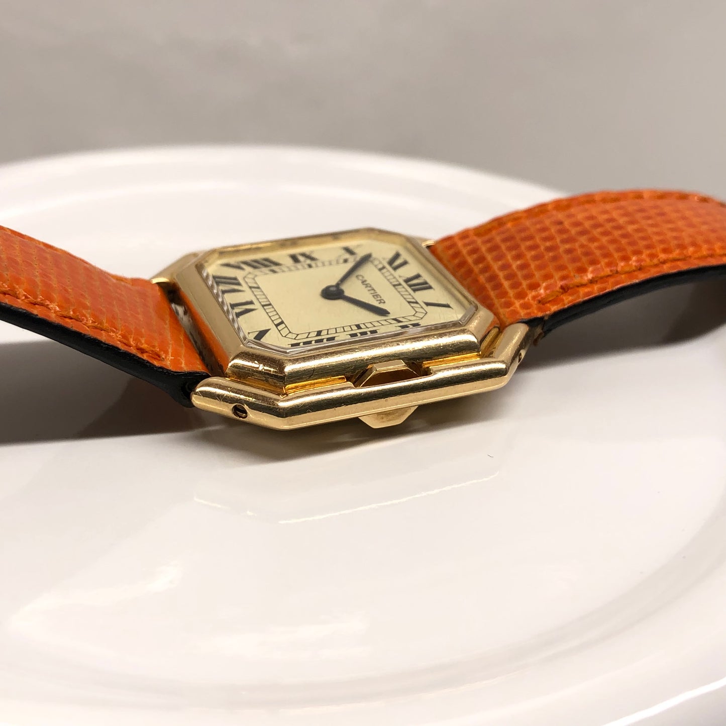 Cartier Ceinture Automatique Jumbo 18K Yellow Gold Paris Leather Vintage 31mm Wristwatch - Hashtag Watch Company