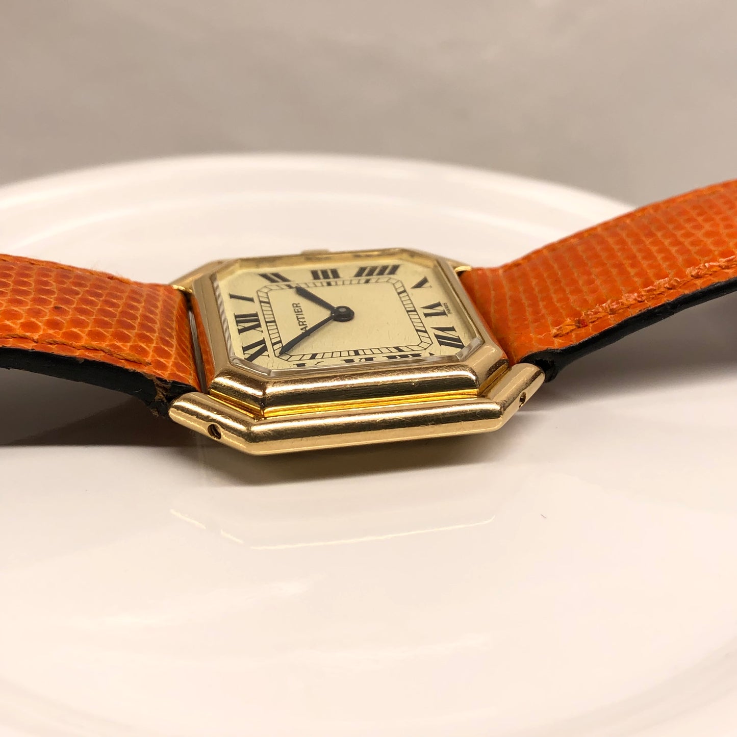 Cartier Ceinture Automatique Jumbo 18K Yellow Gold Paris Leather Vintage 31mm Wristwatch - Hashtag Watch Company