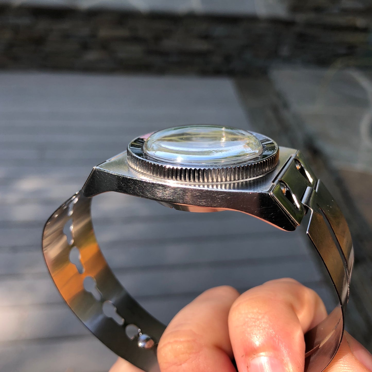 Vintage ZRC Spatiale 300M Stainless Steel Divers Automatic Day Date Wristwatch - Hashtag Watch Company