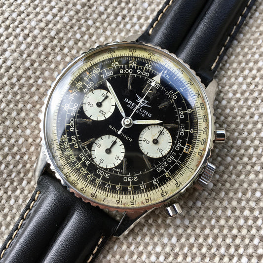 Vintage Breitling Navitimer 806 Steel Chronograph Venus 178 1968 Wristwatch - Hashtag Watch Company