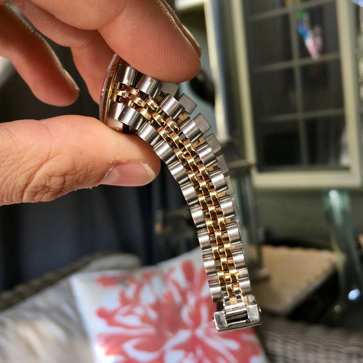 Rolex Ladies Datejust 69173 Two Tone Champagne Stick Dial Steel 18K Wristwatch - Hashtag Watch Company