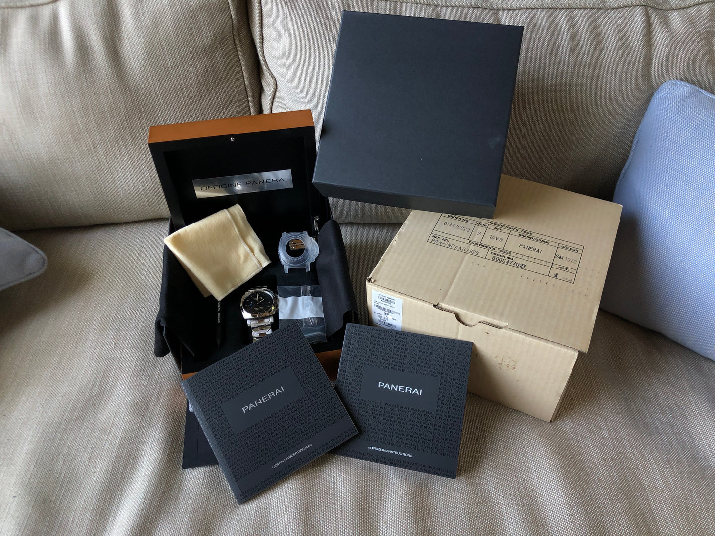 Panerai Luminor Marina 1950 PAM 722 Automatic Stainless Steel 42mm Wristwatch Box Papers - Hashtag Watch Company