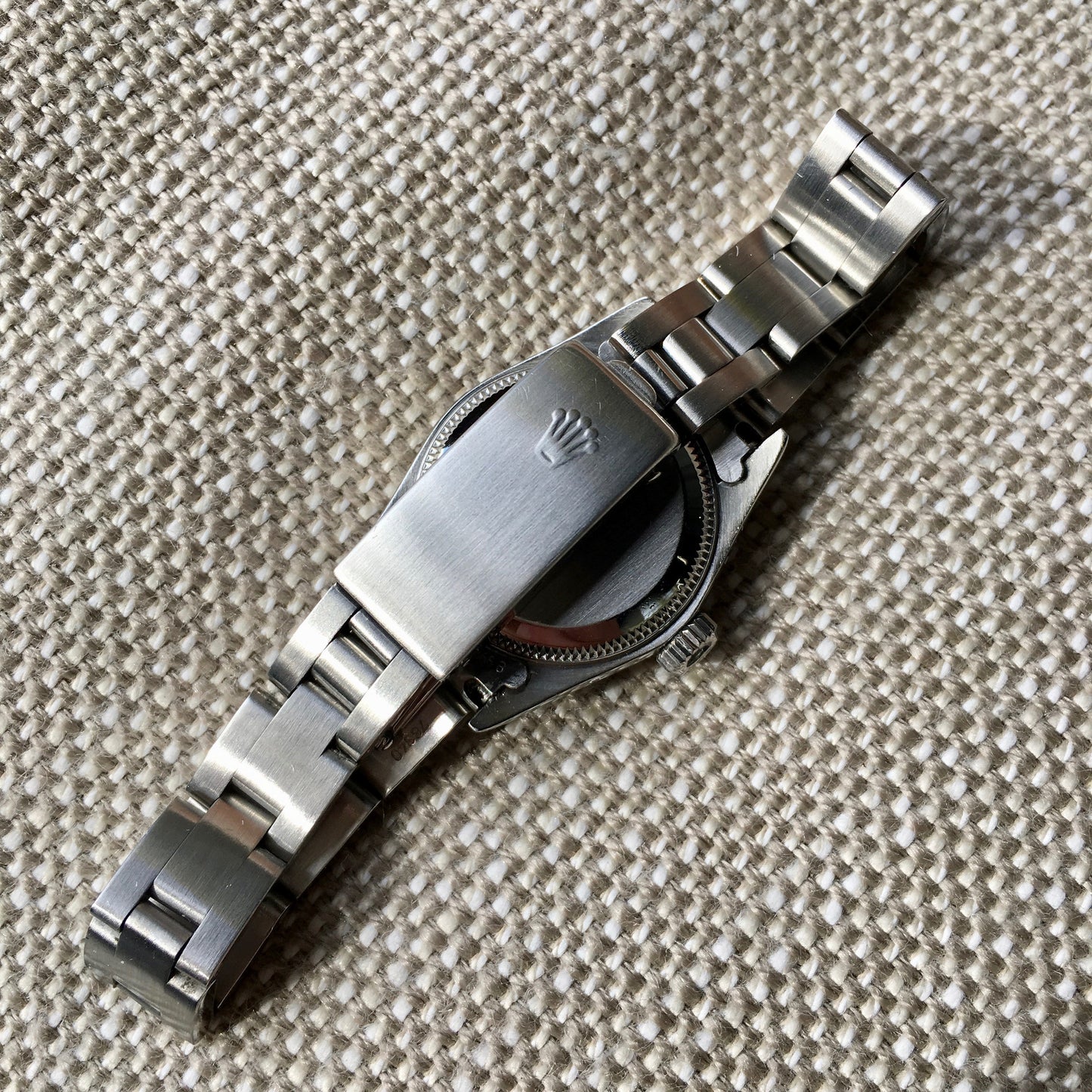 Rolex Ladies Oyster Perpetual 67180 Blue Stick Stainless Steel Wristwatch - Hashtag Watch Company