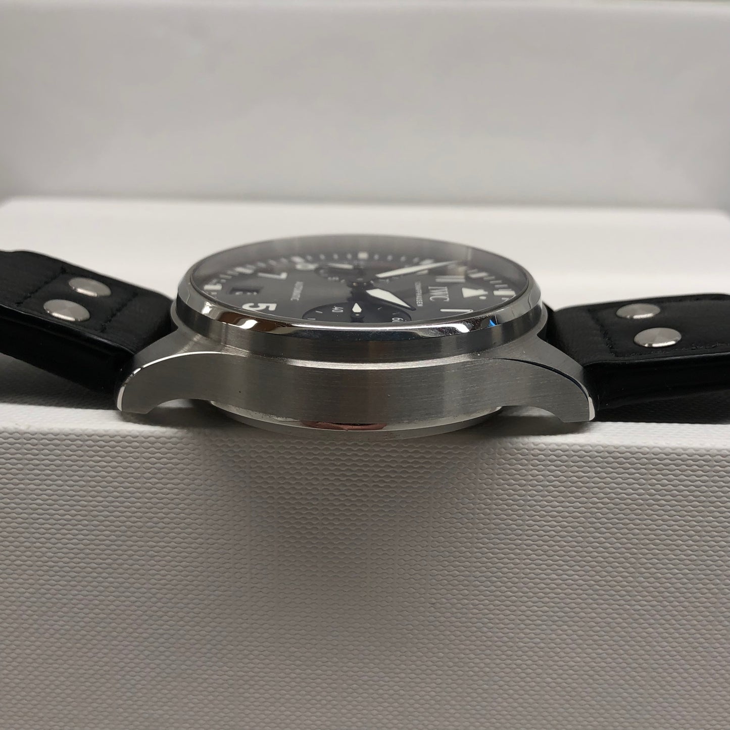 2019 IWC Big Pilot IW501012 “Right-Hander” Limited Edition Steel Chronograph Wristwatch with Box and Papers - Hashtag Watch Company