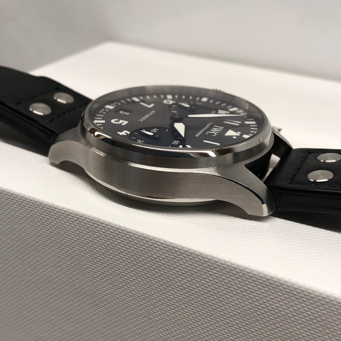 2019 IWC Big Pilot IW501012 “Right-Hander” Limited Edition Steel Chronograph Wristwatch with Box and Papers - Hashtag Watch Company