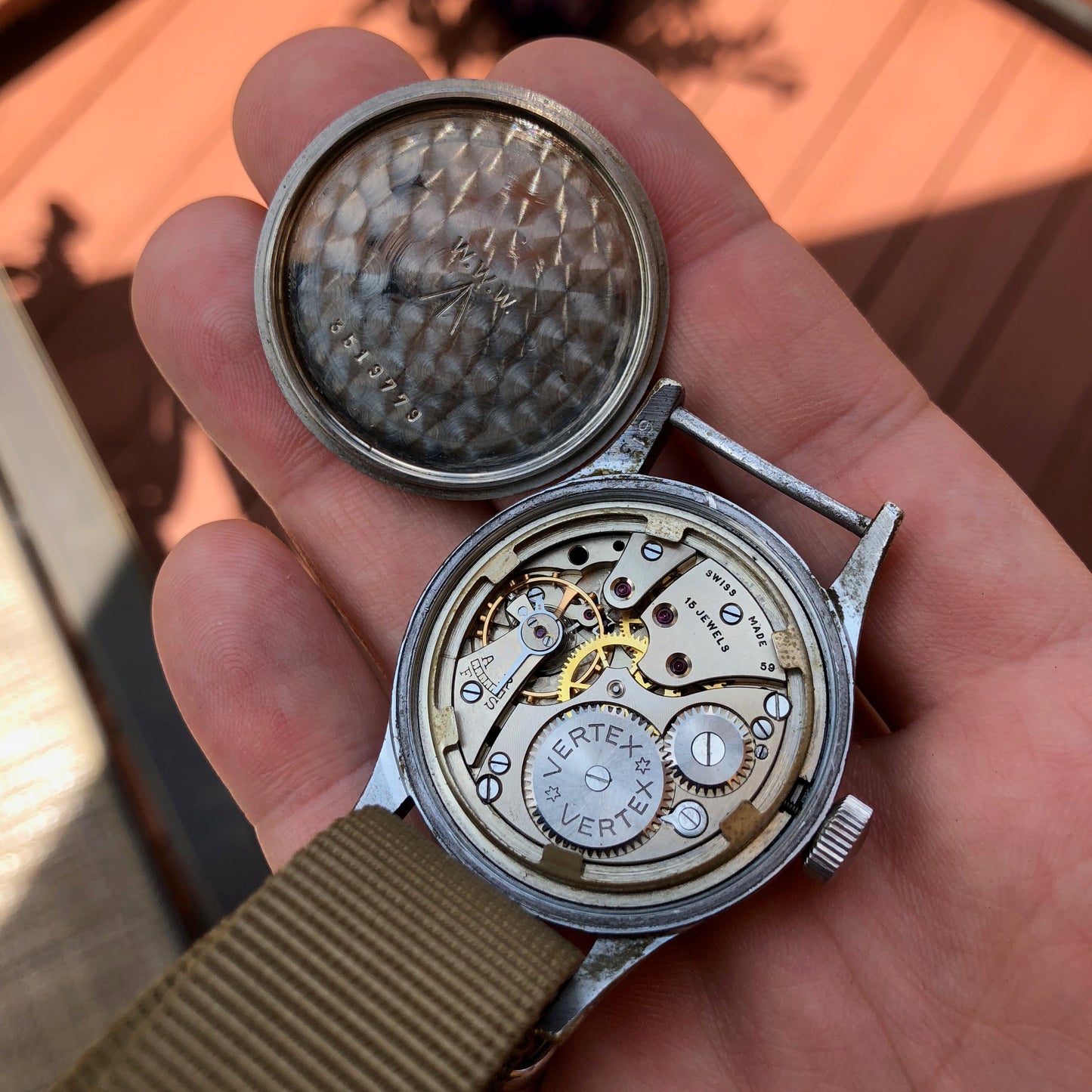 Vintage Vertex WWW Military Dirty Dozen British Military WWII Black Wristwatch - Hashtag Watch Company