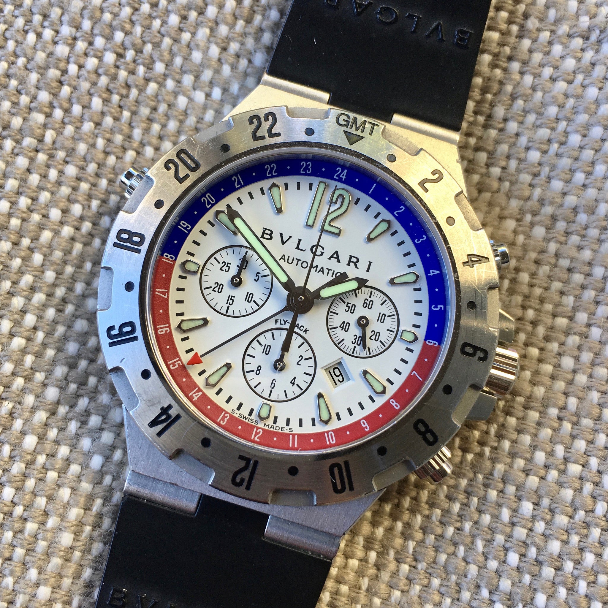 BVLGARI Diagono GMT40SFB GMT date chronograph Automatic Men\'s Watch Bvlgari Diagono GMT 40 S FB Steel Chronograph Flyback  main image 3