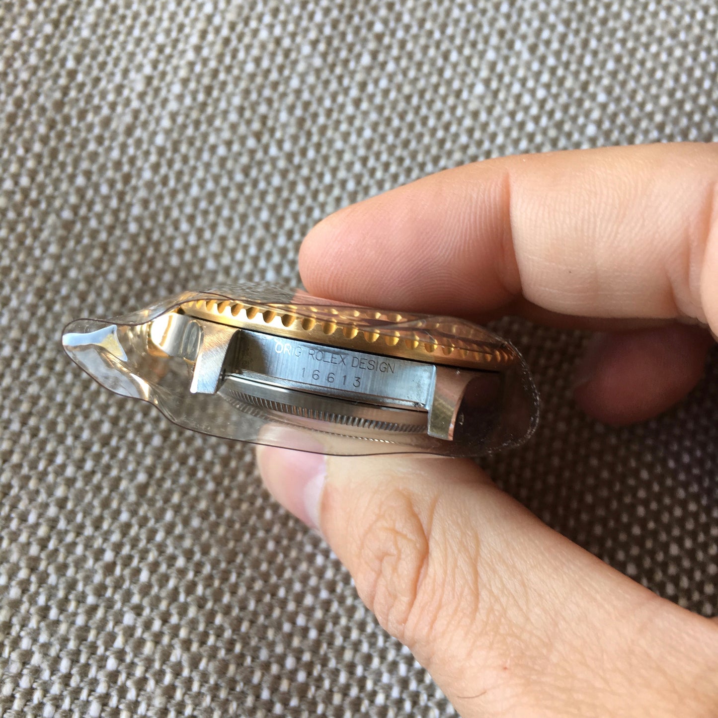 Rolex Submariner 16613 Two Tone Purple Color Change Steel 18K Gold "S" Serial 1993 Wristwatch - Hashtag Watch Company