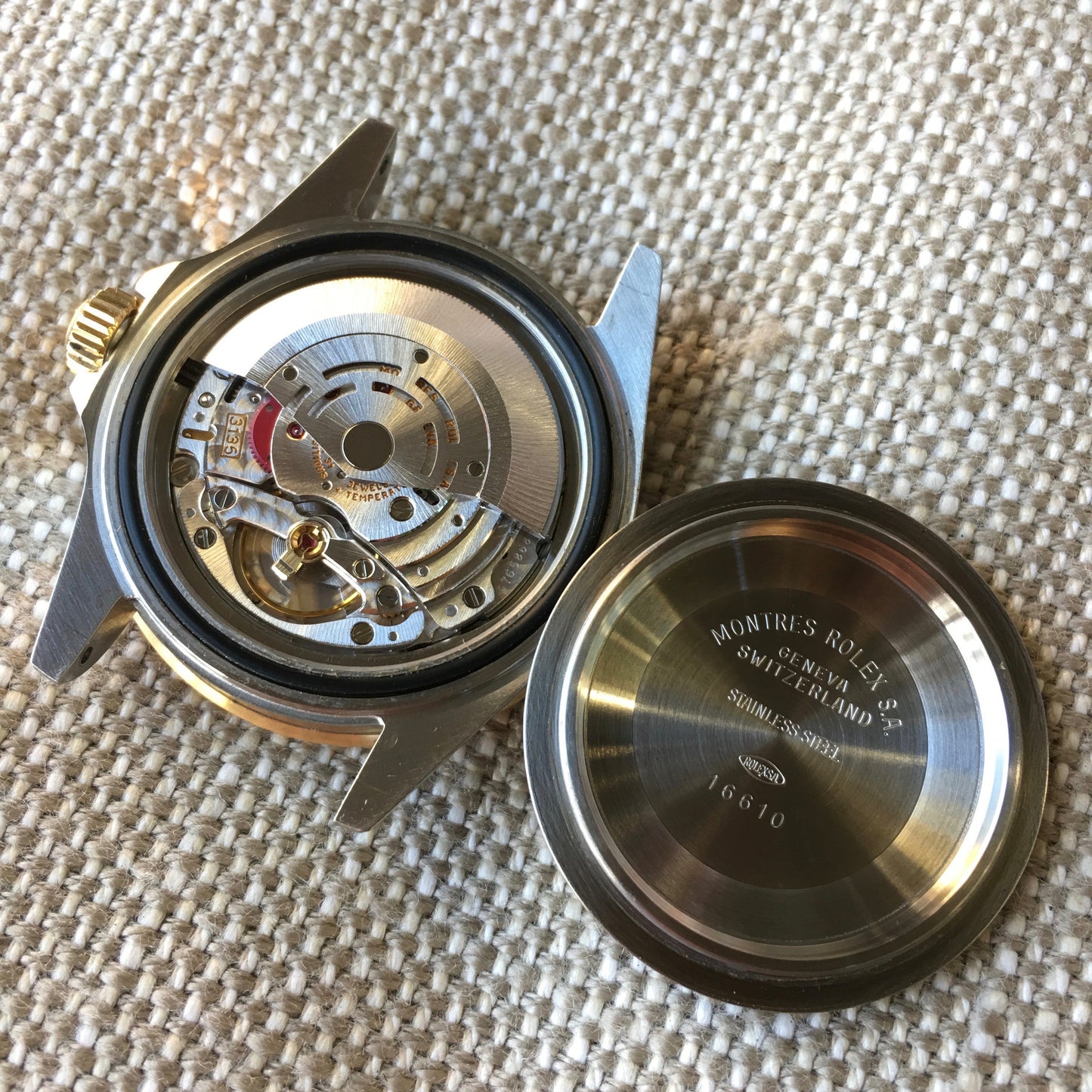 Rolex Submariner 16613 Two Tone Purple Color Change Steel 18K Gold "S" Serial 1993 Wristwatch - Hashtag Watch Company