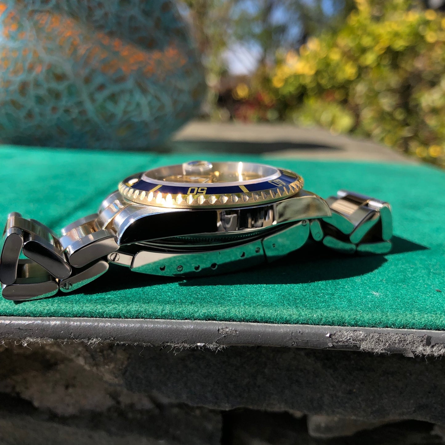 Rolex Submariner Date 16613 Serti Two Tone Stainless Steel Gold Diamond Champange Sapphire Wristwatch Box Papers - Hashtag Watch Company