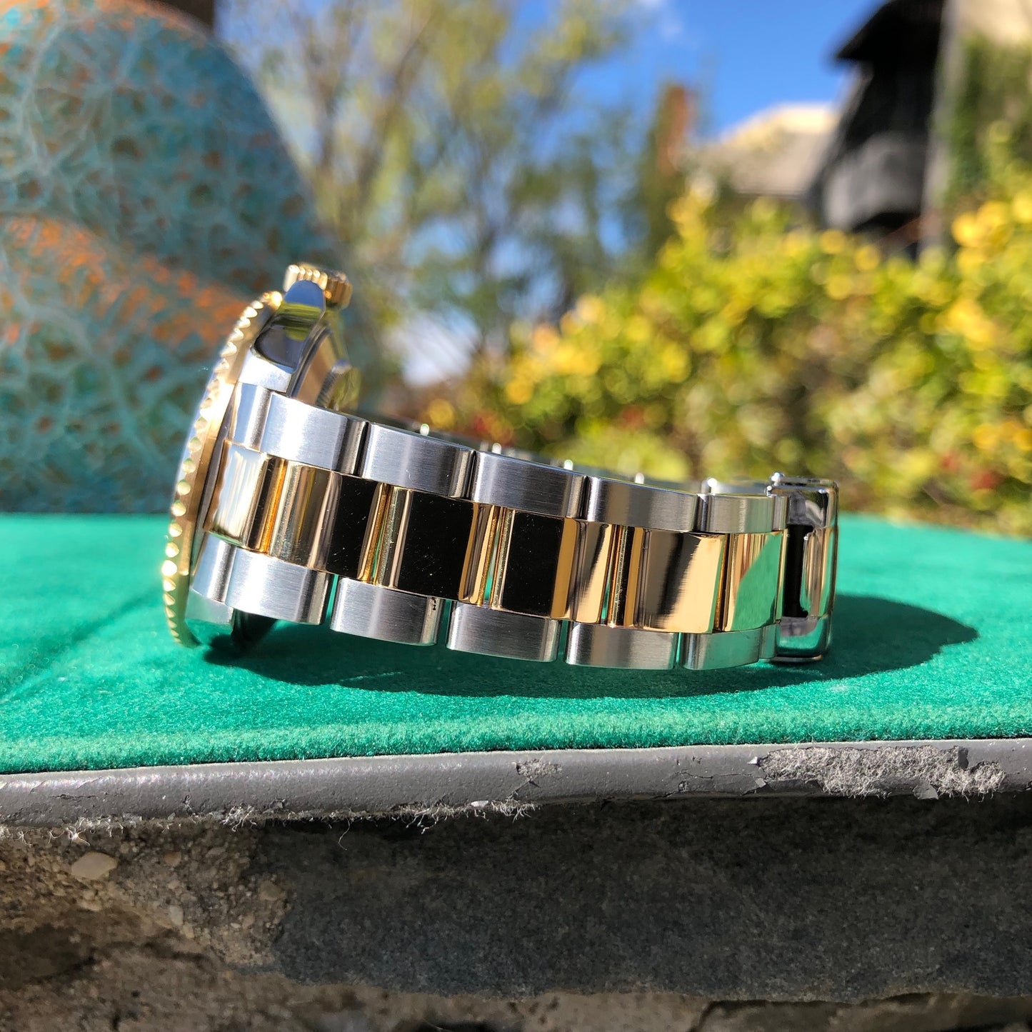 Rolex Submariner Date 16613 Serti Two Tone Stainless Steel Gold Diamond Champange Sapphire Wristwatch Box Papers - Hashtag Watch Company