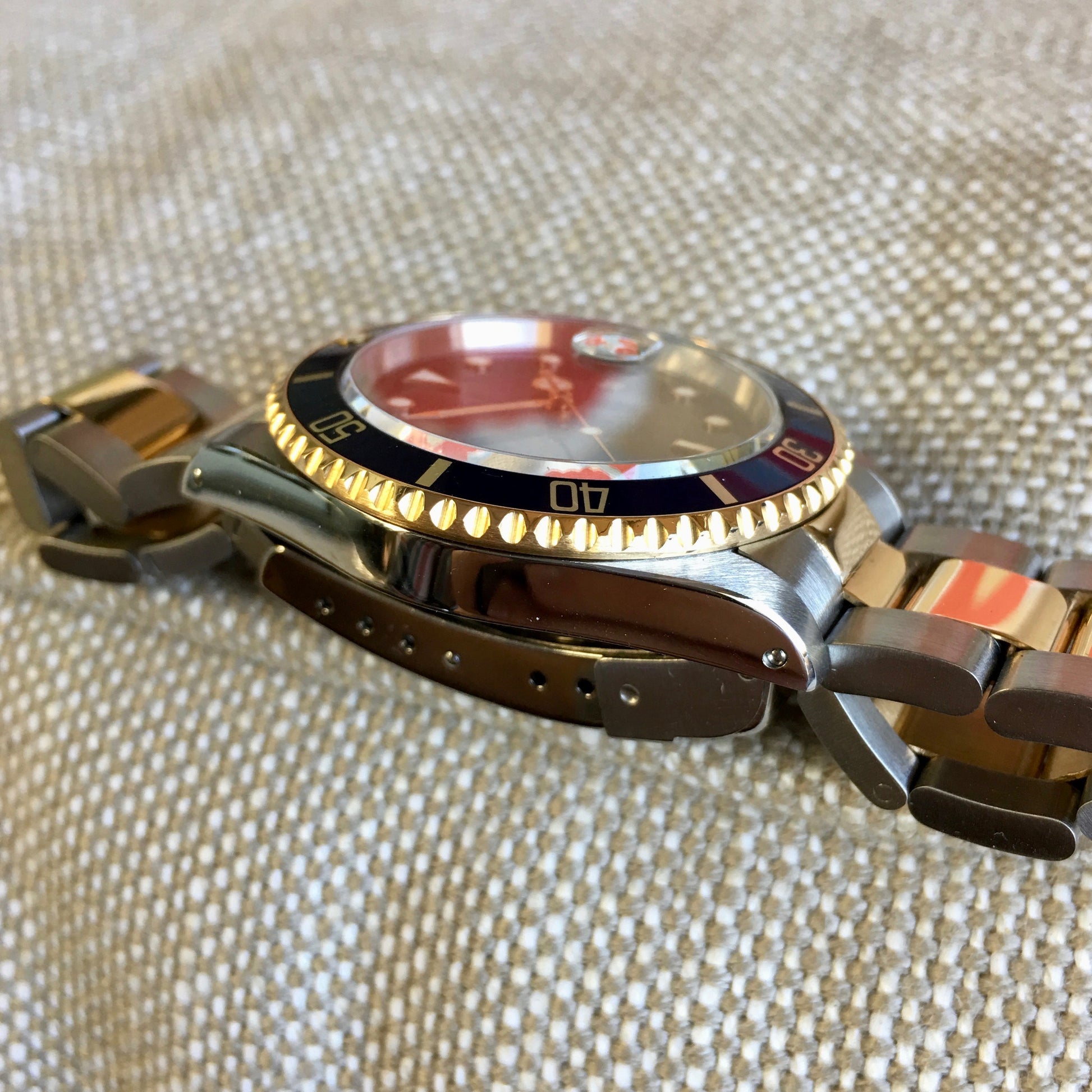 Rolex Submariner 16613 Two Tone Purple Color Change Steel 18K Gold "S" Serial 1993 Wristwatch - Hashtag Watch Company