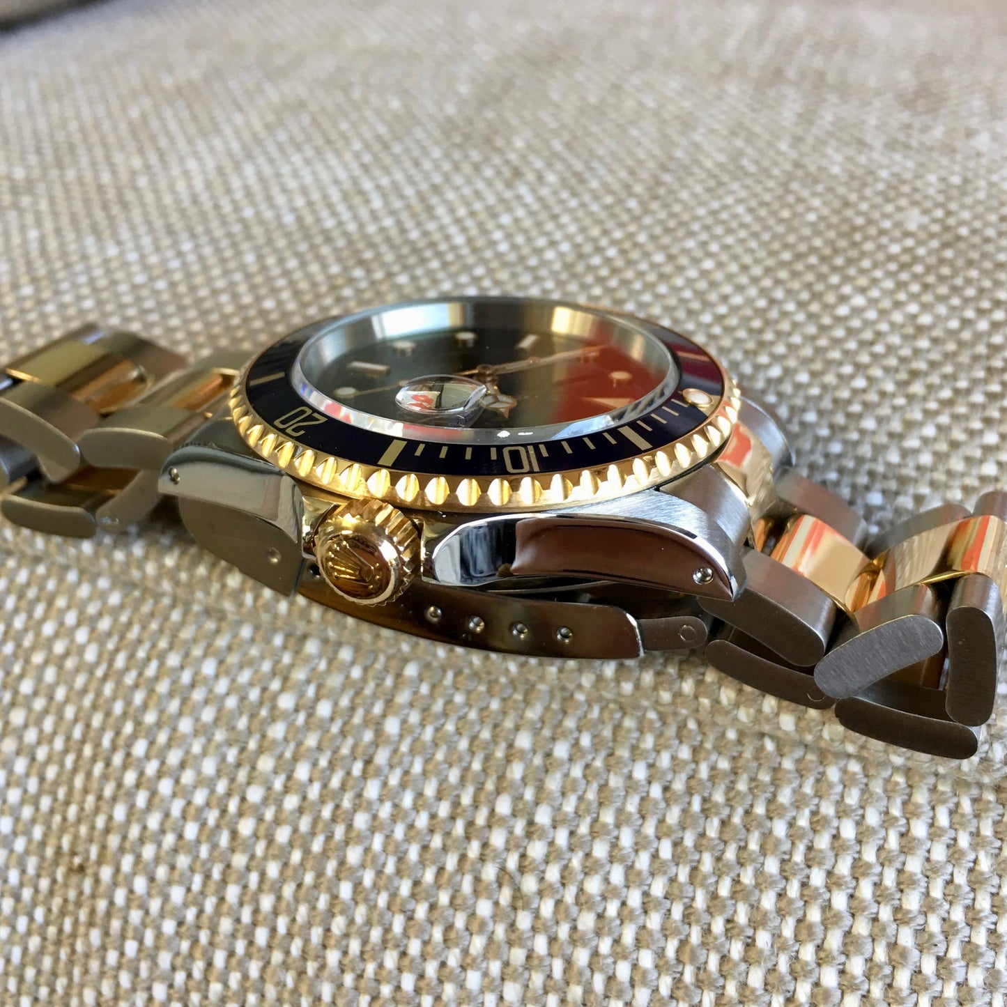 Rolex Submariner 16613 Two Tone Purple Color Change Steel 18K Gold "S" Serial 1993 Wristwatch - Hashtag Watch Company