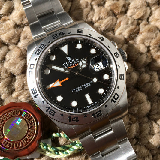 Rolex Explorer II 216570 Steel Black Random Serial Oyster Wristwatch 2014 Box Papers - Hashtag Watch Company