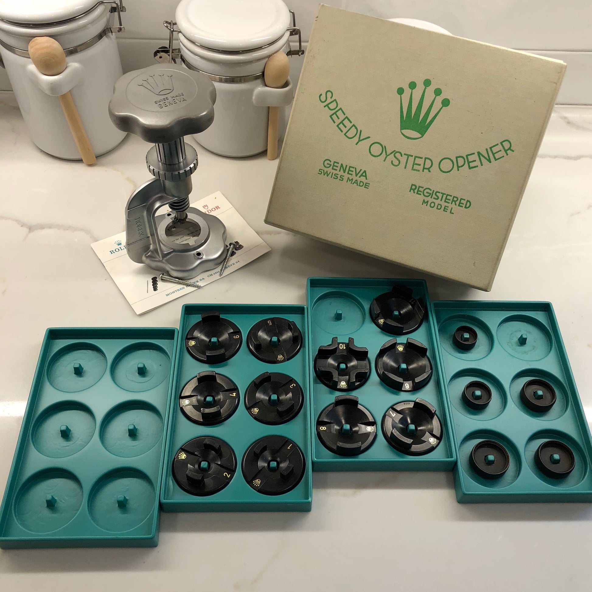Vintage Rolex Speedy Oyster Opener 1008 Geneva Made Complete Tool Set - Hashtag Watch Company