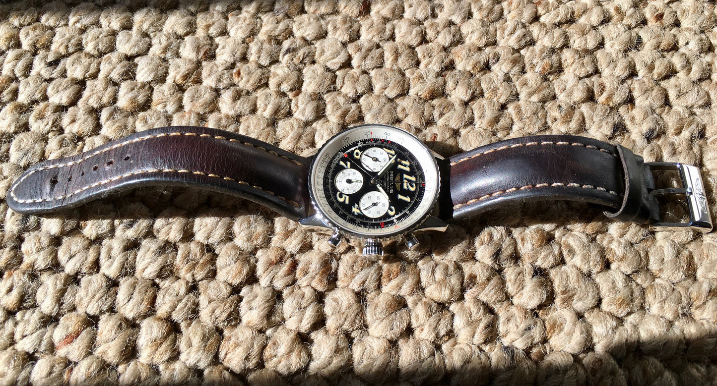 Breitling Navitimer TwinSixty 2 A39022.1 Stainless Steel Black Dial Automatic Wristwatch - Hashtag Watch Company