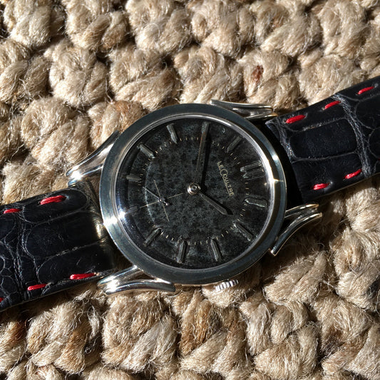 Vintage LeCoultre Fancy Lugs Black Manual Wind Cal. 480/CW Gold Filled Wristwatch - Hashtag Watch Company