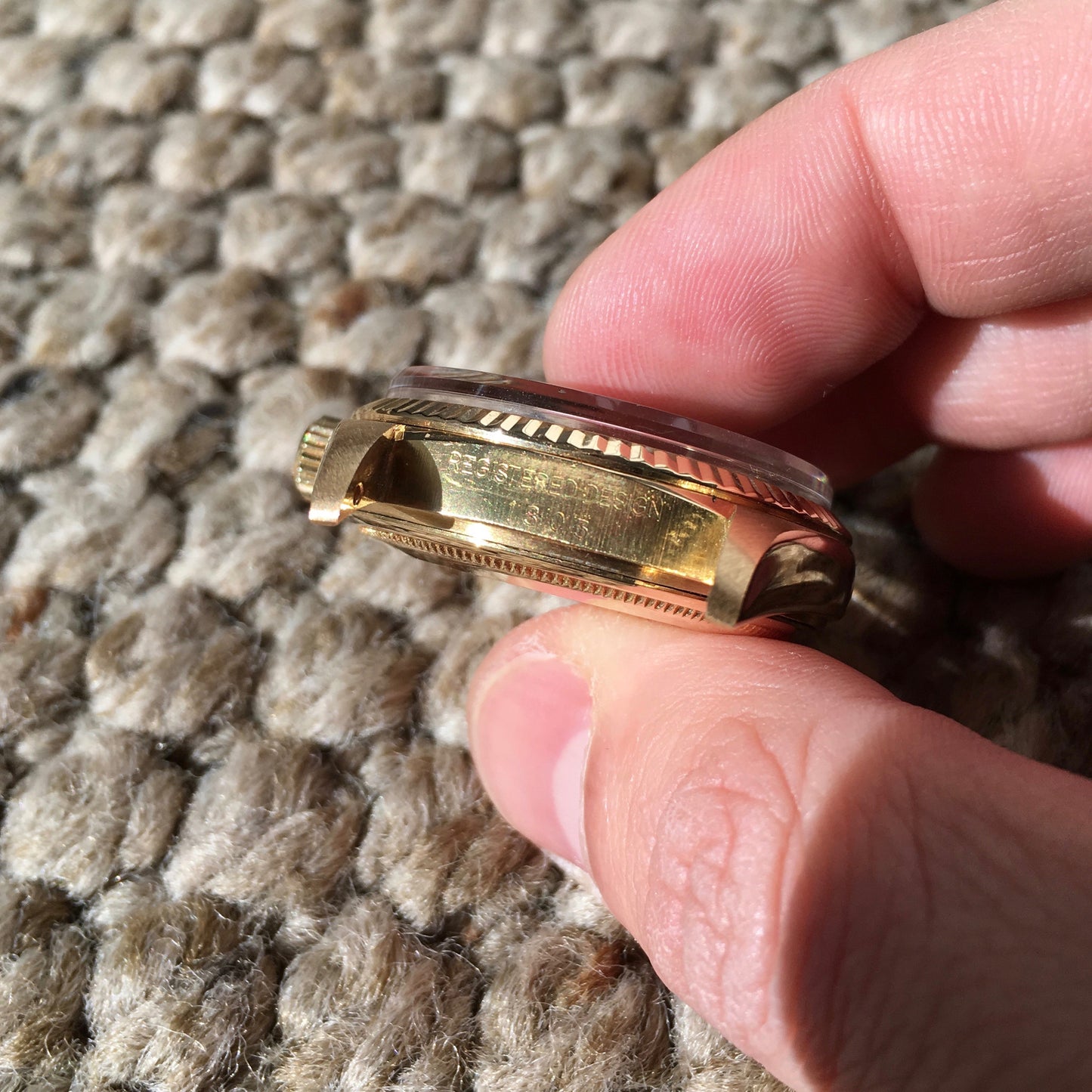 Vintage Rolex President 1803 Day Date 18K Yellow Gold Linen 1972 Wristwatch - Hashtag Watch Company