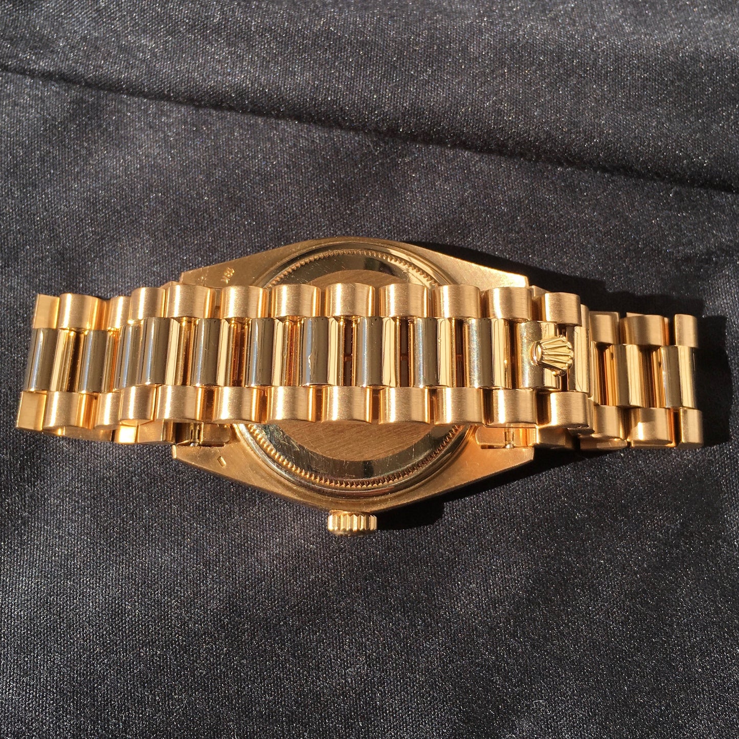 Vintage Rolex President 1803 Day Date 18K Yellow Gold Linen 1972 Wristwatch - Hashtag Watch Company