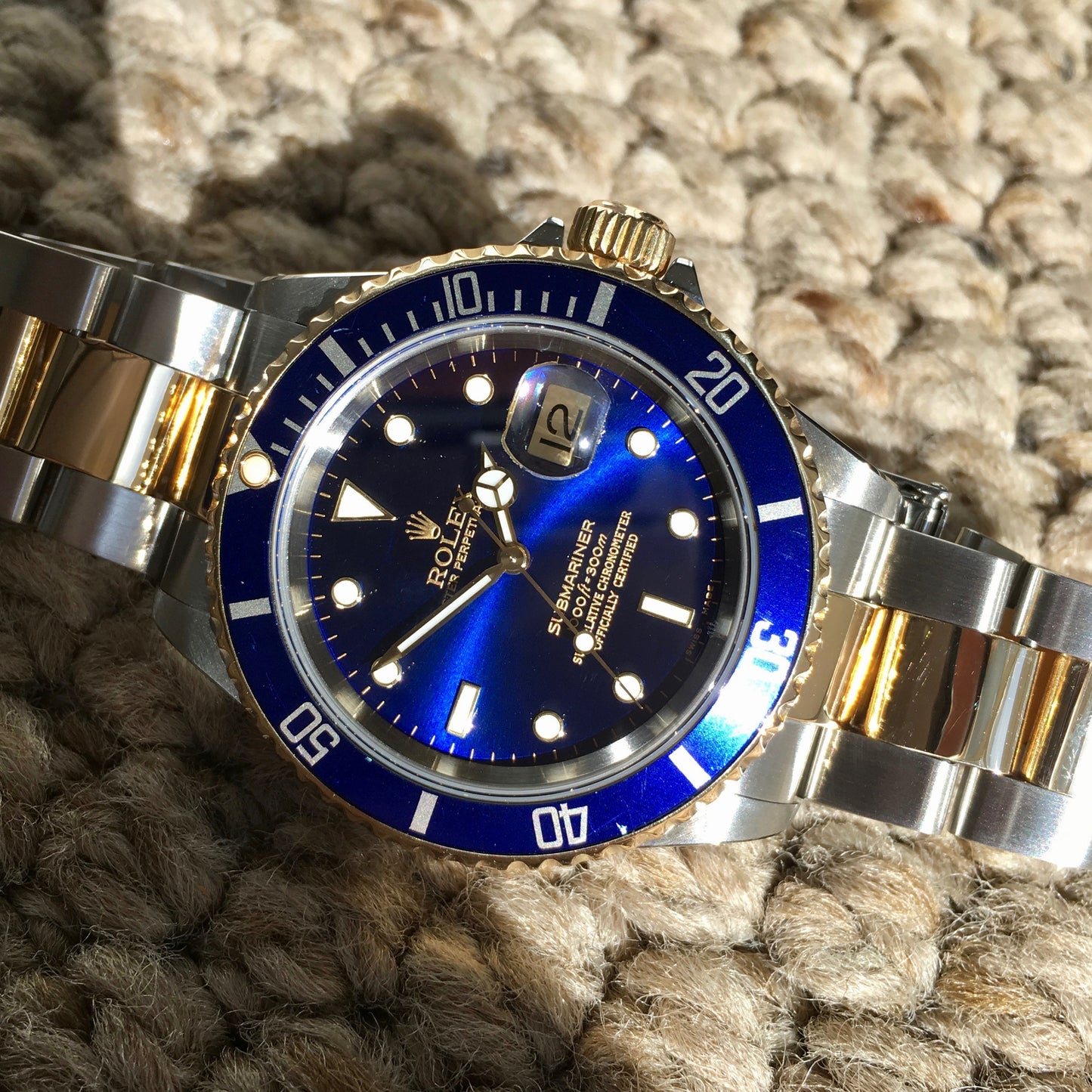 Rolex Submariner 16613 Two Tone Steel 18K Gold "Y" Serial 2002 Wristwatch - Hashtag Watch Company
