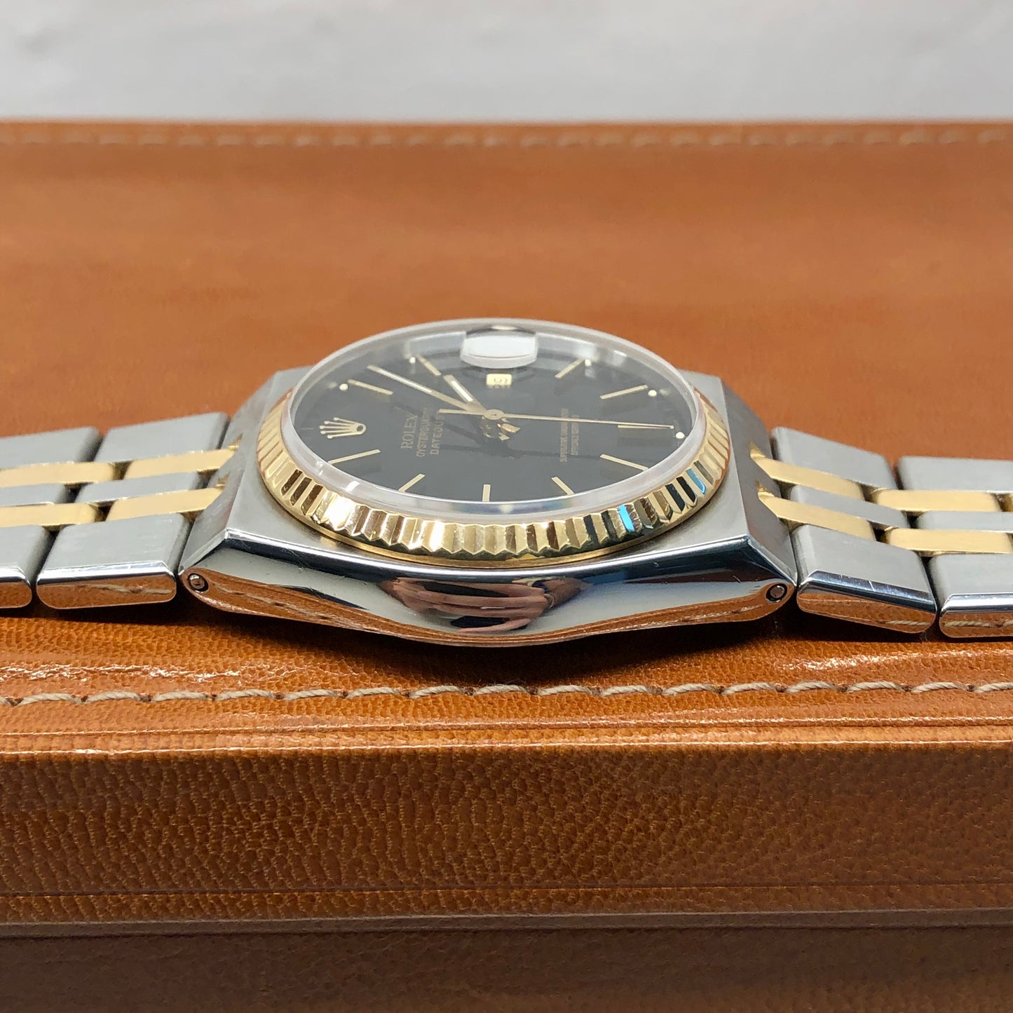 1986 Rolex Datejust Oysterquartz 17013 Black Two Tone Wristwatch with Box Papers - Hashtag Watch Company