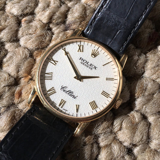Rolex Cellini 5116 Jubilee Manual Wind 18K Yellow Gold "K" Serial 2001 Wristwatch - Hashtag Watch Company