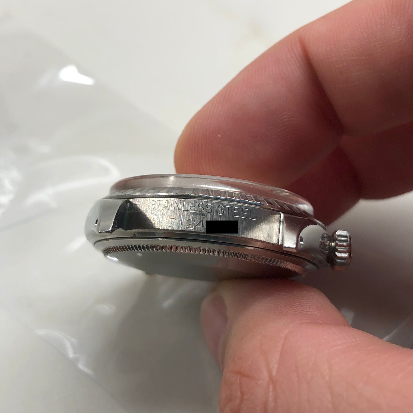 1969 Rolex Datejust 1603 Steel Engine Turned Jubilee Silver Pie Pan Dial Wristwatch with Box - Hashtag Watch Company
