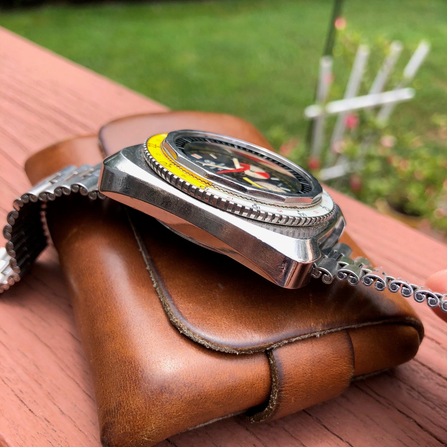 Vintage Favre Leuba Sea Sky GMT 33053 Valjoux 724 Chronograph Wristwatch - Hashtag Watch Company