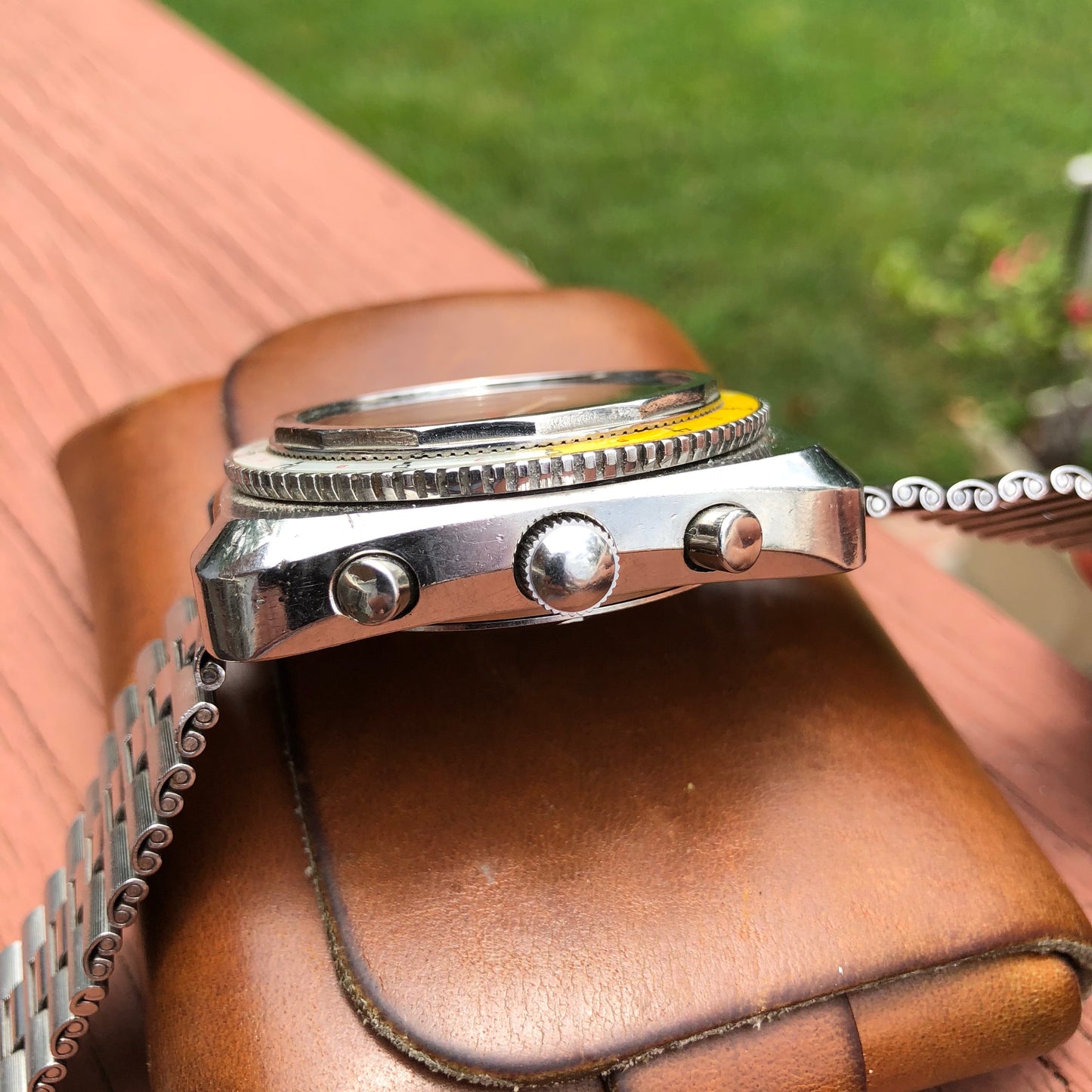 Vintage Favre Leuba Sea Sky GMT 33053 Valjoux 724 Chronograph Wristwatch - Hashtag Watch Company