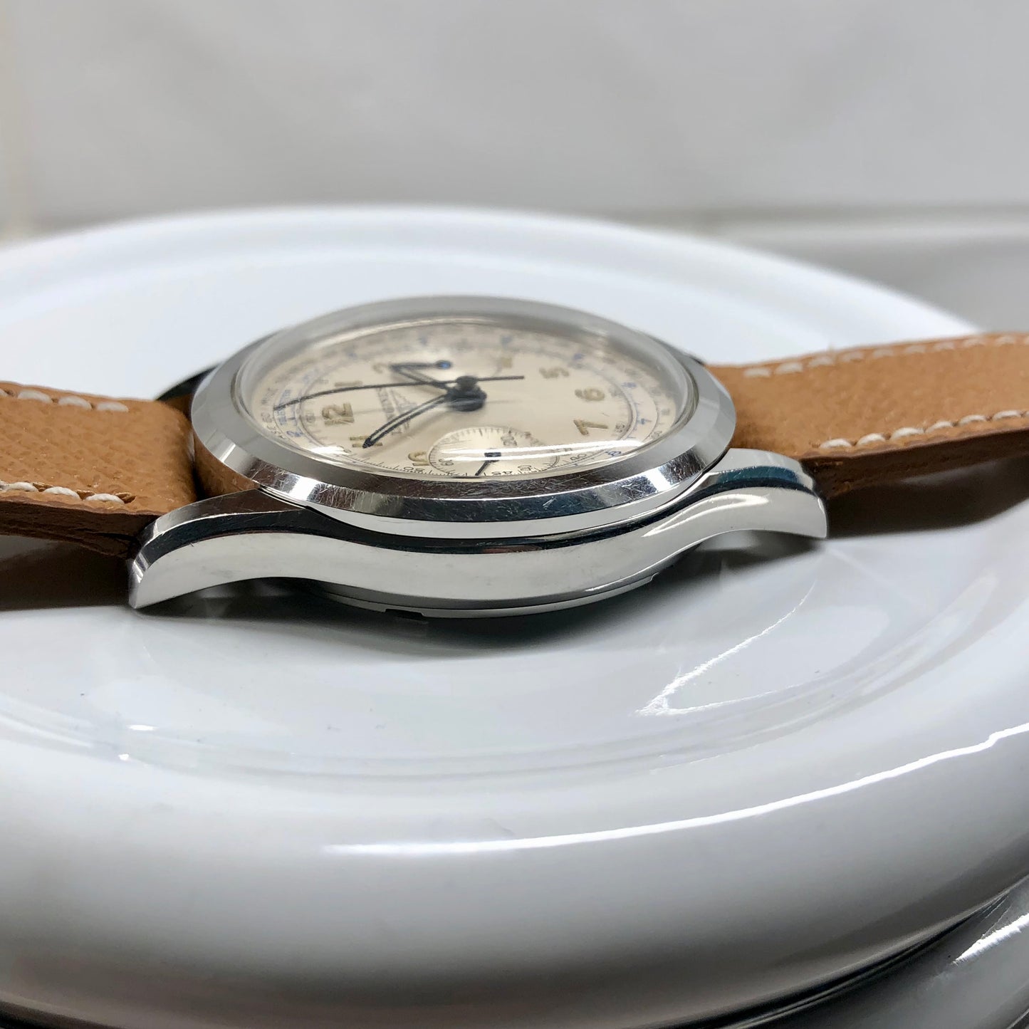 1963 Longines 6592 Stainless Steel 30CH Chronograph Vintage Unpolished Wristwatch - Hashtag Watch Company