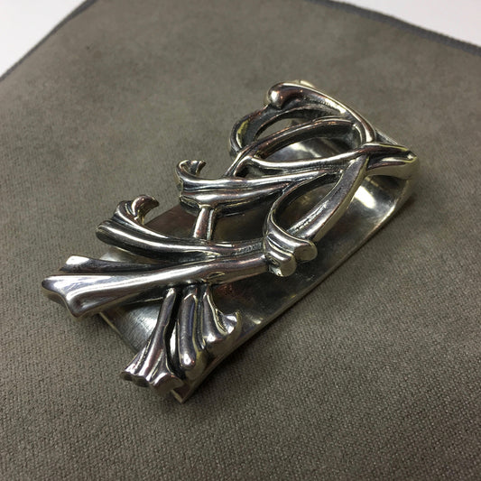 Sean Coyle Thick "Blossoming Vine" Money Clip Heavy Sterling Silver .925 - Hashtag Watch Company