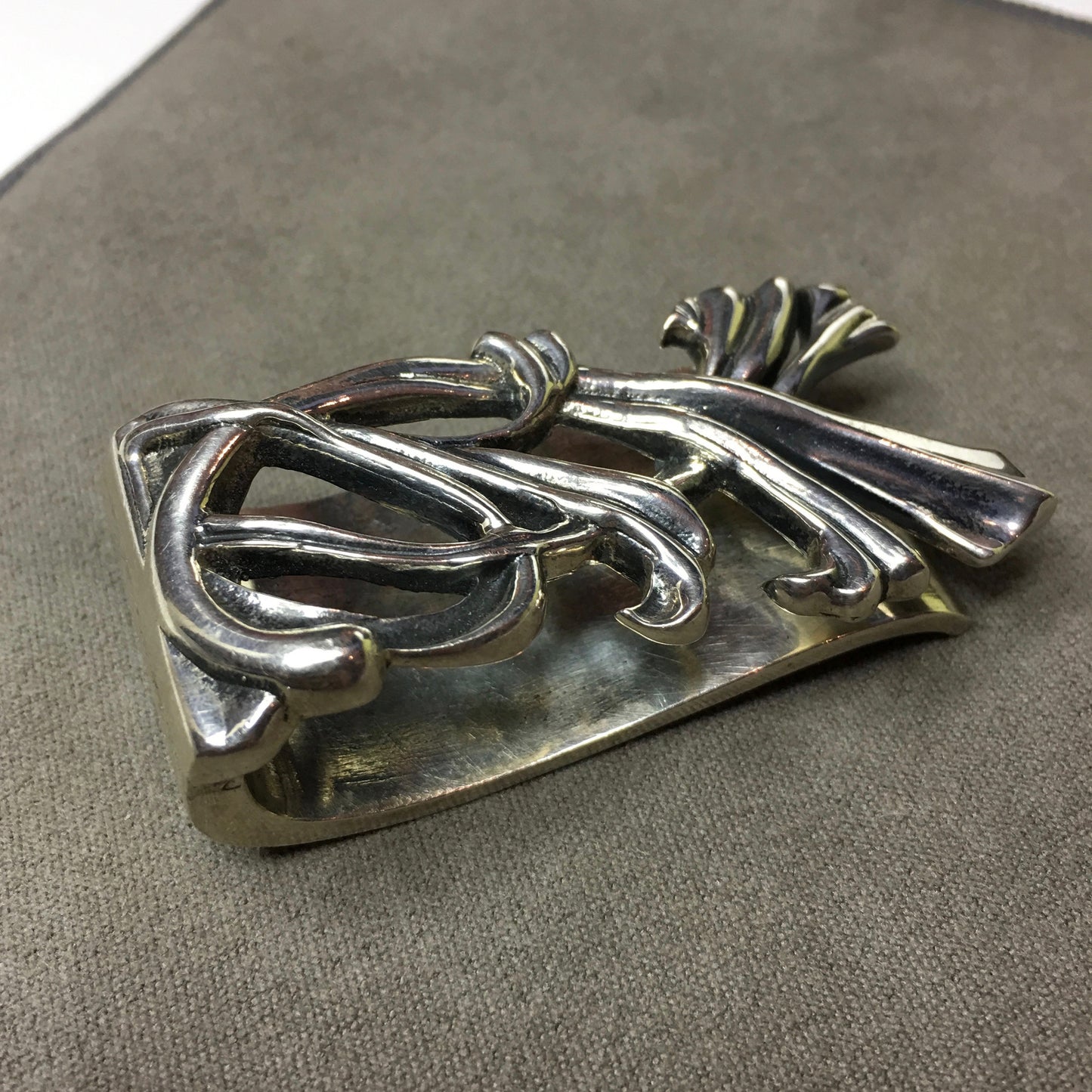 Sean Coyle Thick "Blossoming Vine" Money Clip Heavy Sterling Silver .925 - Hashtag Watch Company