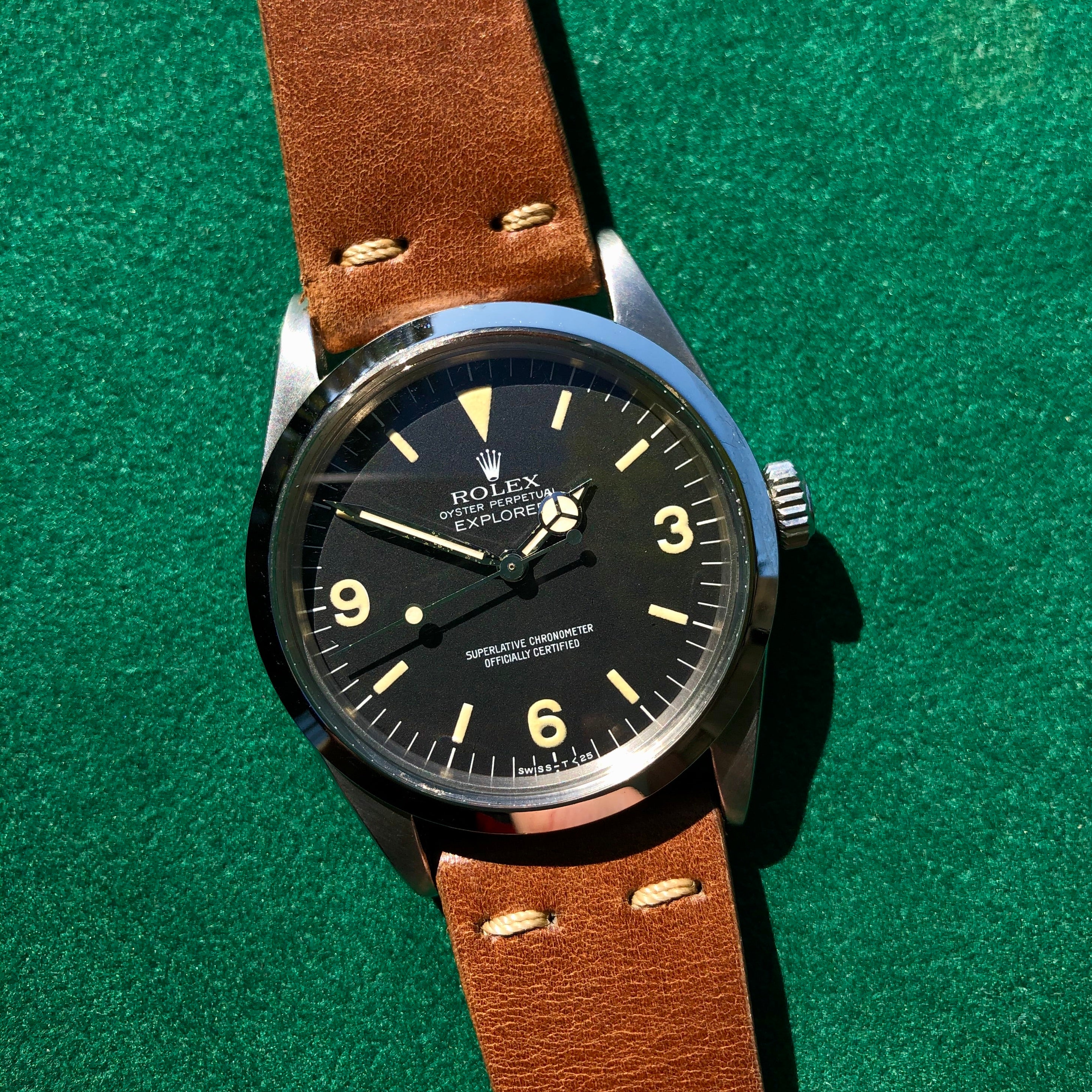 Vintage Rolex Explorer 1016 Matte Black Caliber 1570 Automatic