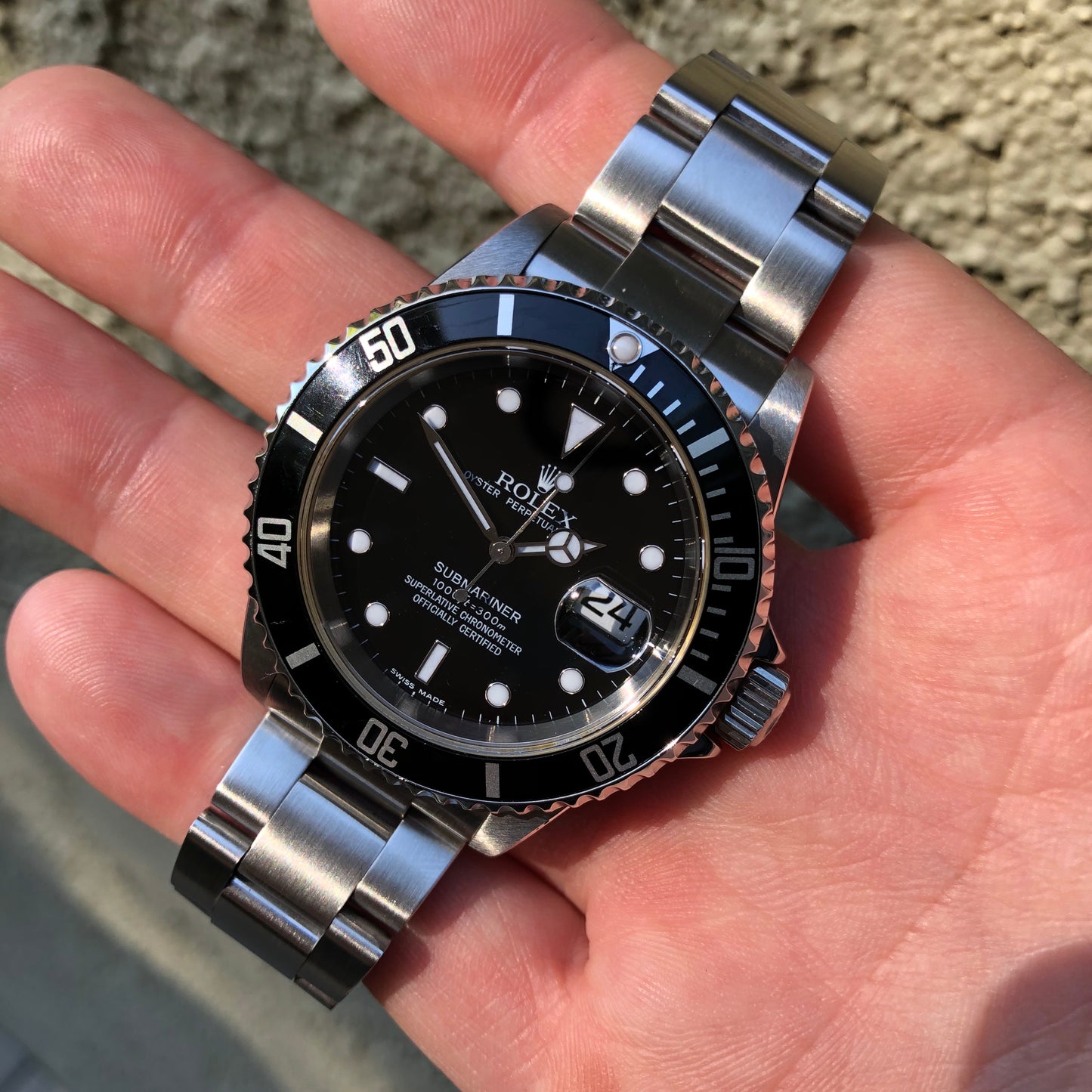 Rolex Submariner Date 16610 Stainless Steel Wristwatch Box Papers Circa 2005 - Hashtag Watch Company