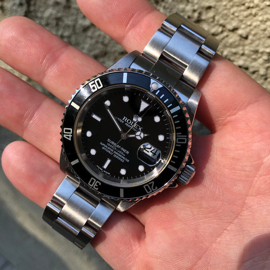 Rolex Submariner Date 16610 Stainless Steel Wristwatch Box Papers Circa 2005 - Hashtag Watch Company