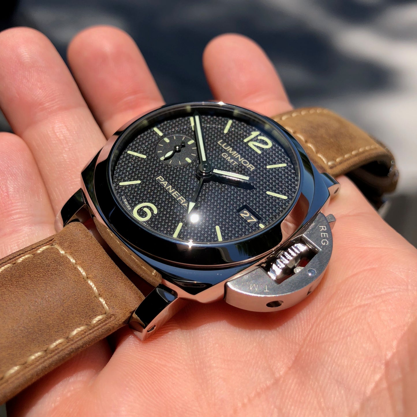 Panerai Luminor 1950 PAM 535 GMT 3 Days Automatic 42mm Wristwatch Box Papers - Hashtag Watch Company