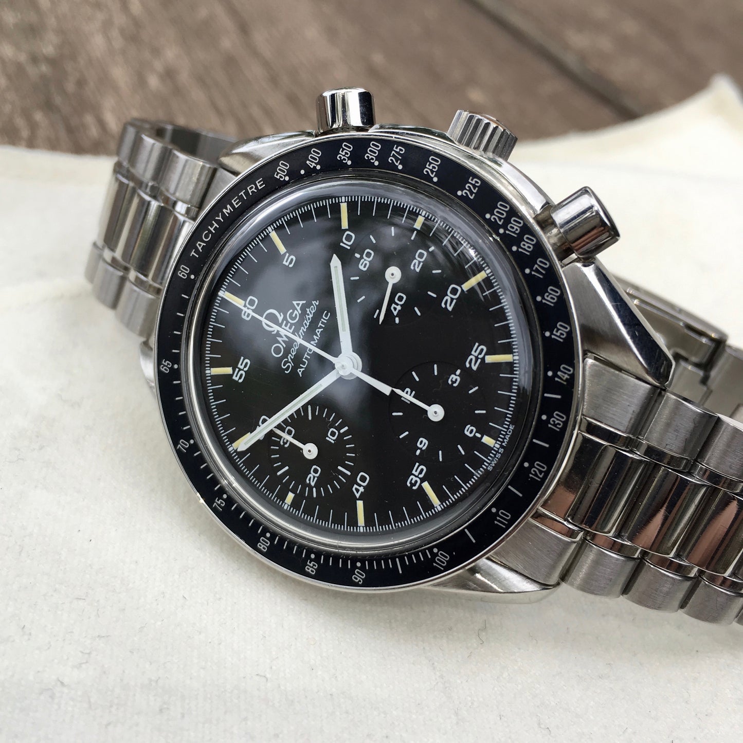 Omega Speedmaster 175.0032 Automatic Chronograph Cal. 2890 Black Dial Wristwatch - Hashtag Watch Company