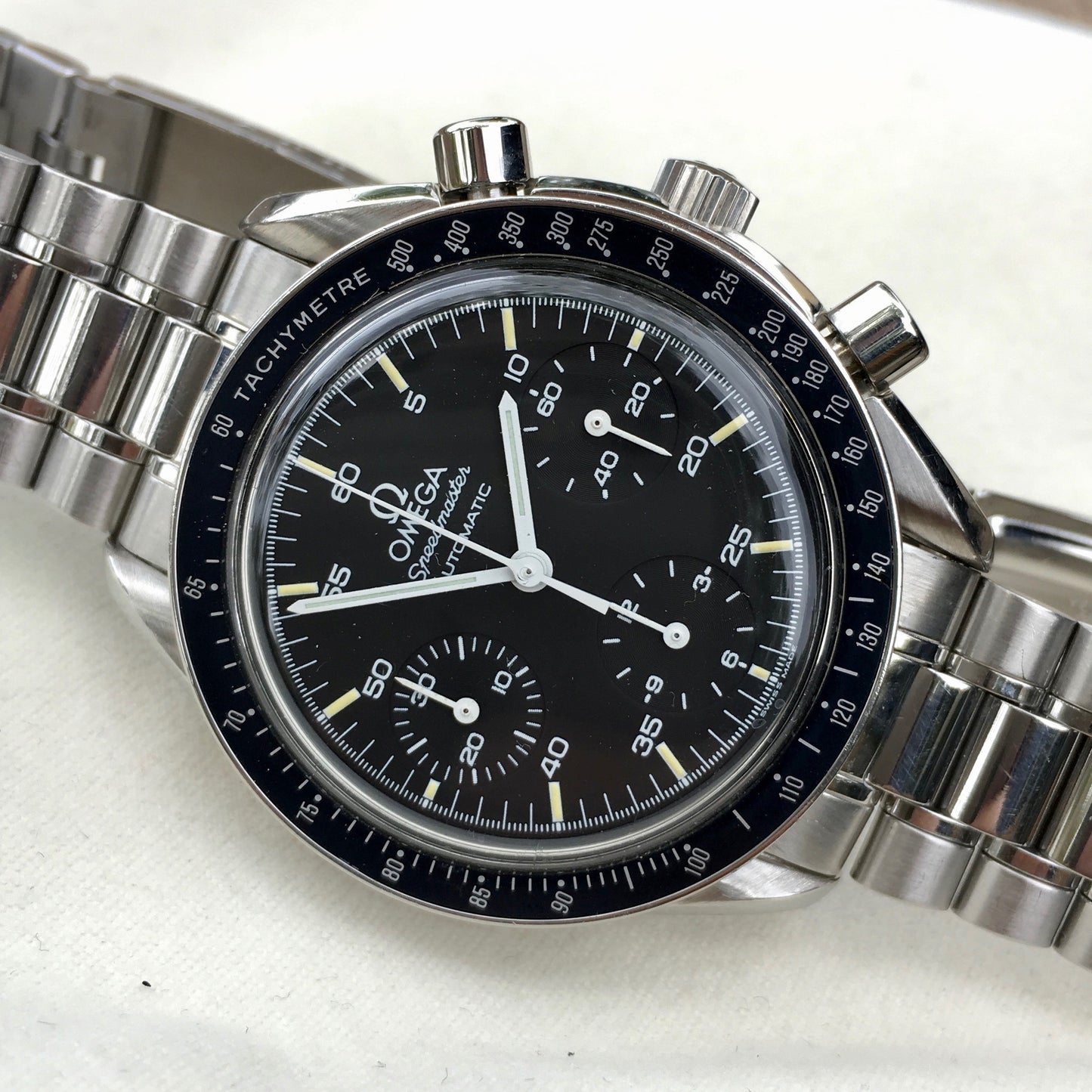 Omega Speedmaster 175.0032 Automatic Chronograph Cal. 2890 Black Dial Wristwatch - Hashtag Watch Company
