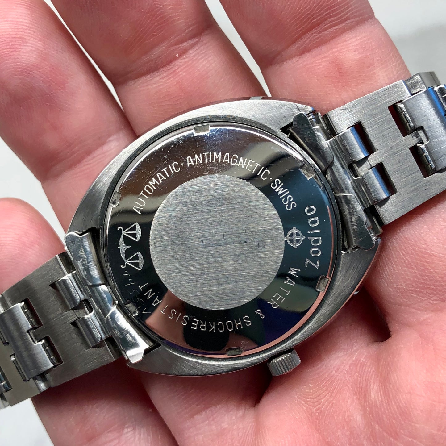 1970s Zodaic SST 36000 Blue 862 951 Vintage Automatic Wristwatch Old Stock - Hashtag Watch Company