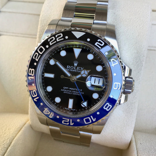 Rolex GMT Master II 116710 BLNR Batman Ceramic Steel Automatic Watch Box Papers - Hashtag Watch Company