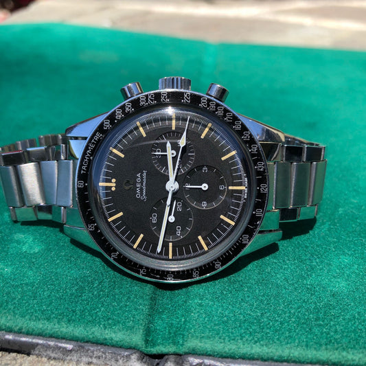 Vintage Omega Speedmaster 105.003 ST Ed White Steel Cal. 321 Chronograph Pre Moon Wristwatch Circa 1965 - Hashtag Watch Company