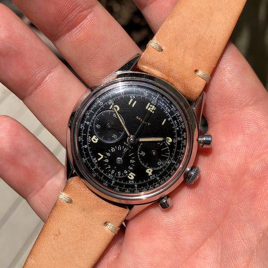 Vintage Gallet Multichron Jim Clark Excelsior Park Steel Chronograph Wristwatch - Hashtag Watch Company