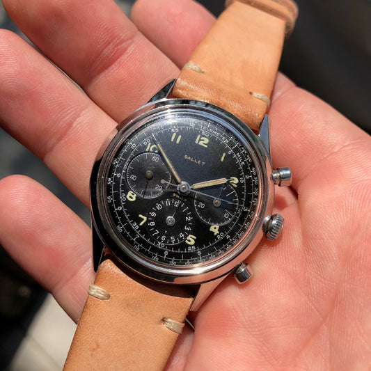 Vintage Gallet Multichron Jim Clark Excelsior Park Steel Chronograph Wristwatch - Hashtag Watch Company
