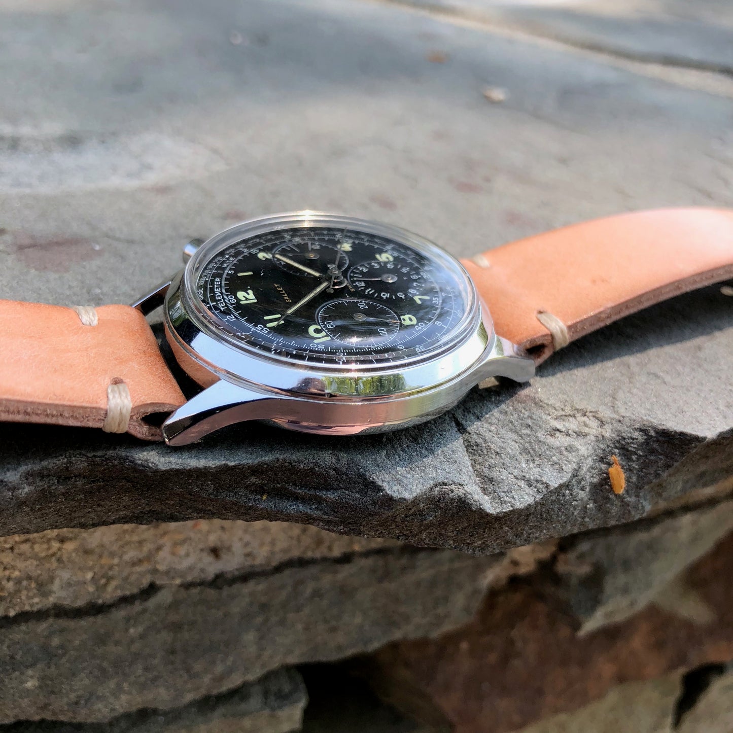 Vintage Gallet Multichron Jim Clark Excelsior Park Steel Chronograph Wristwatch - Hashtag Watch Company