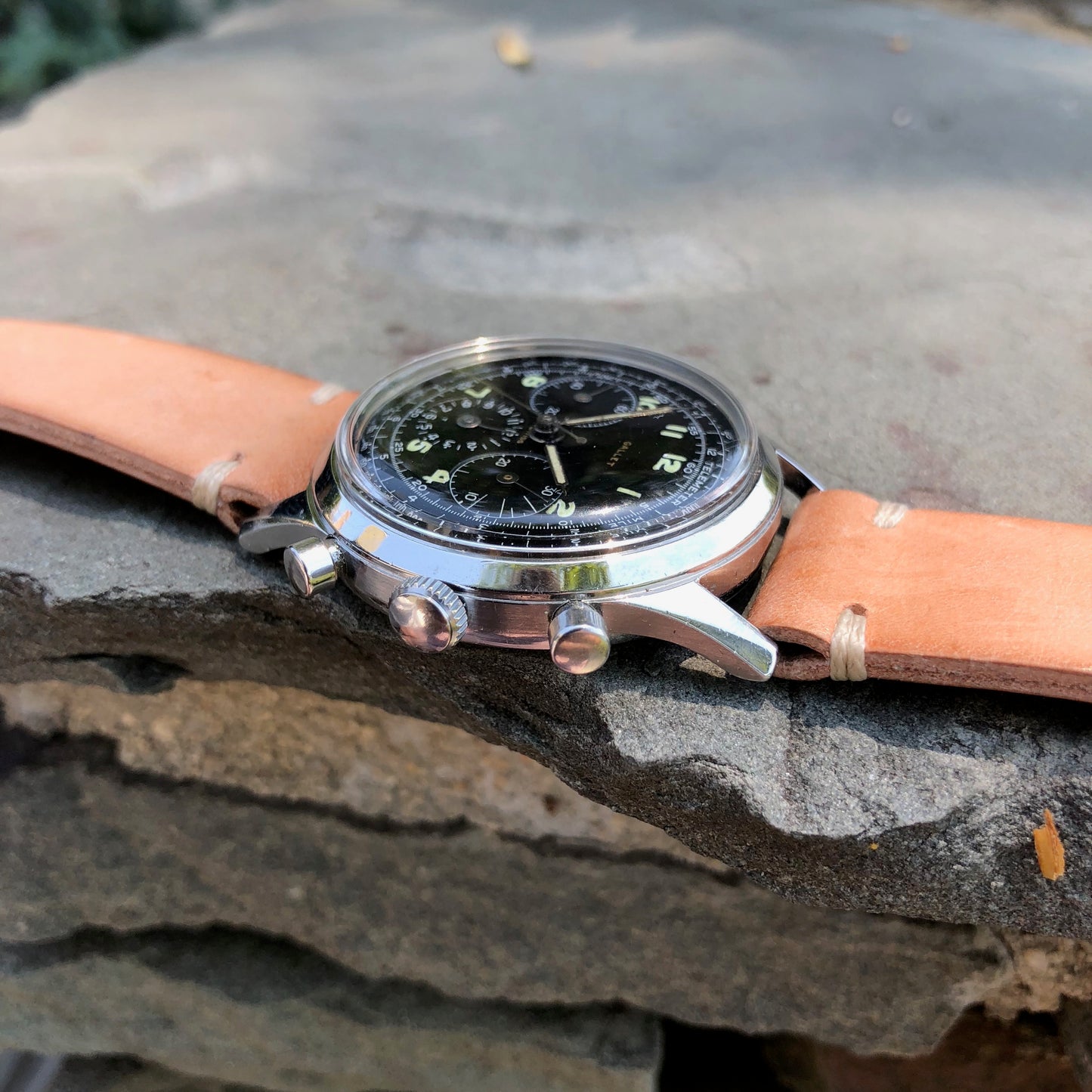Vintage Gallet Multichron Jim Clark Excelsior Park Steel Chronograph Wristwatch - Hashtag Watch Company