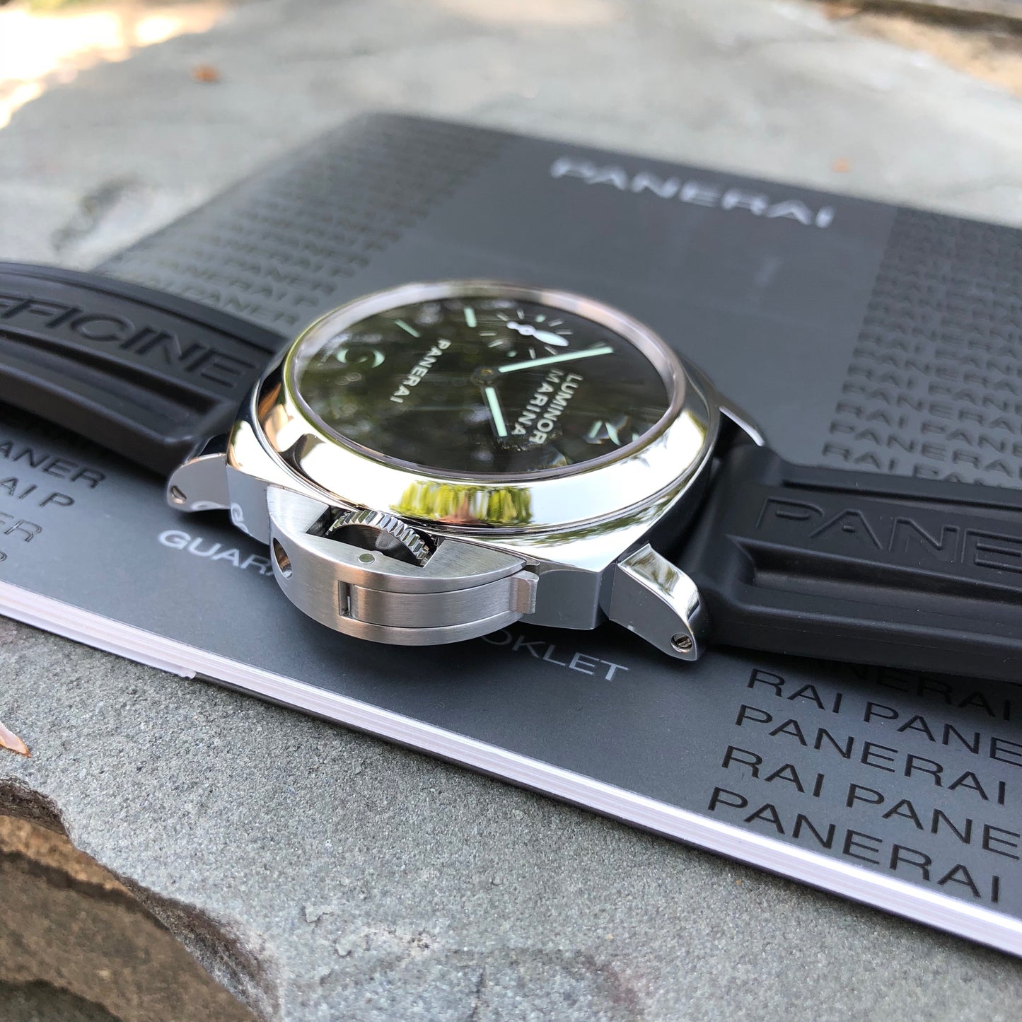 Panerai Luminor Marina PAM 111 Sandwich Dial Black 44mm Manual Wind Box Papers Circa 2012 - Hashtag Watch Company