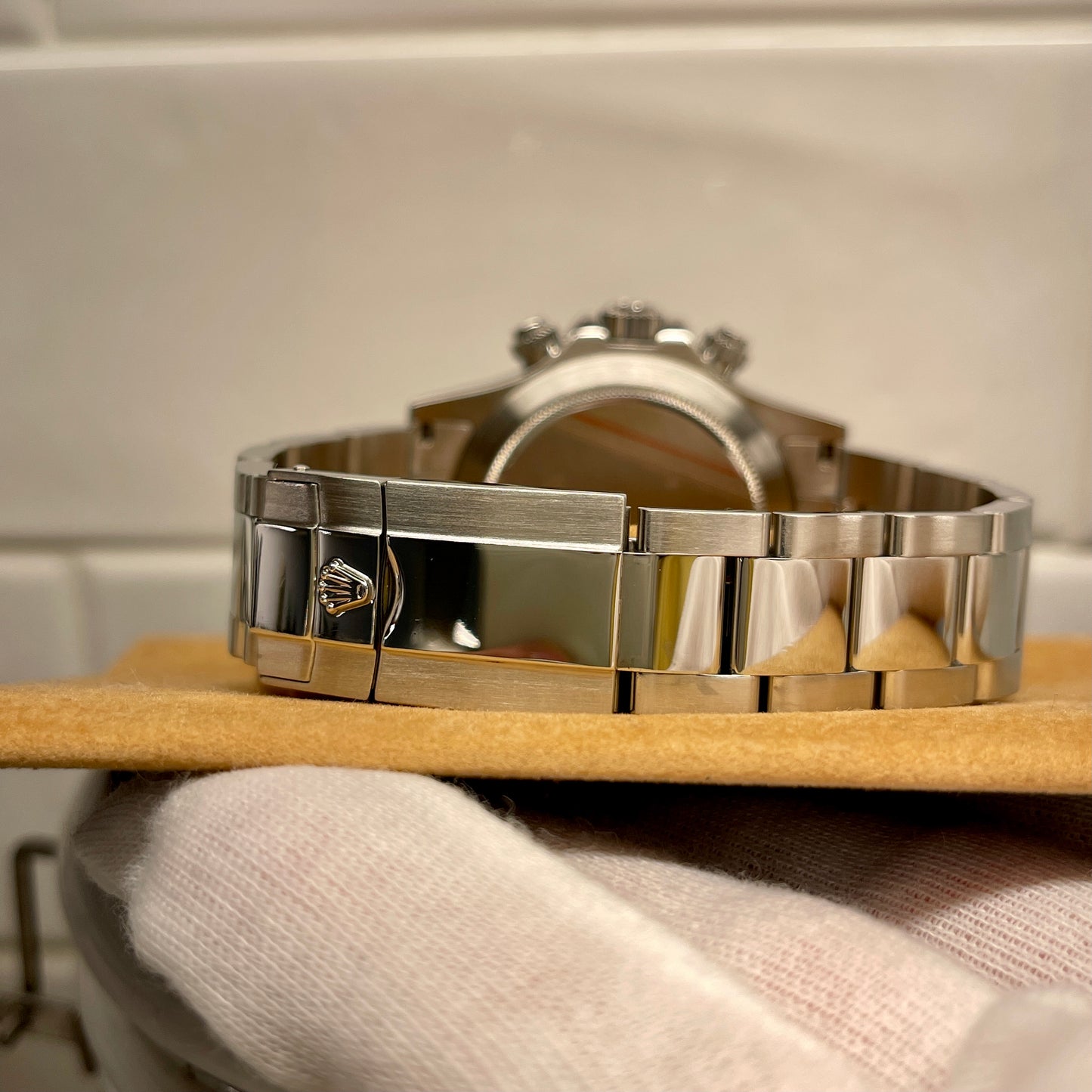 2002 Rolex Daytona Cosmograph 116520 Black Steel Oyster Chronograph Box Papers - Hashtag Watch Company