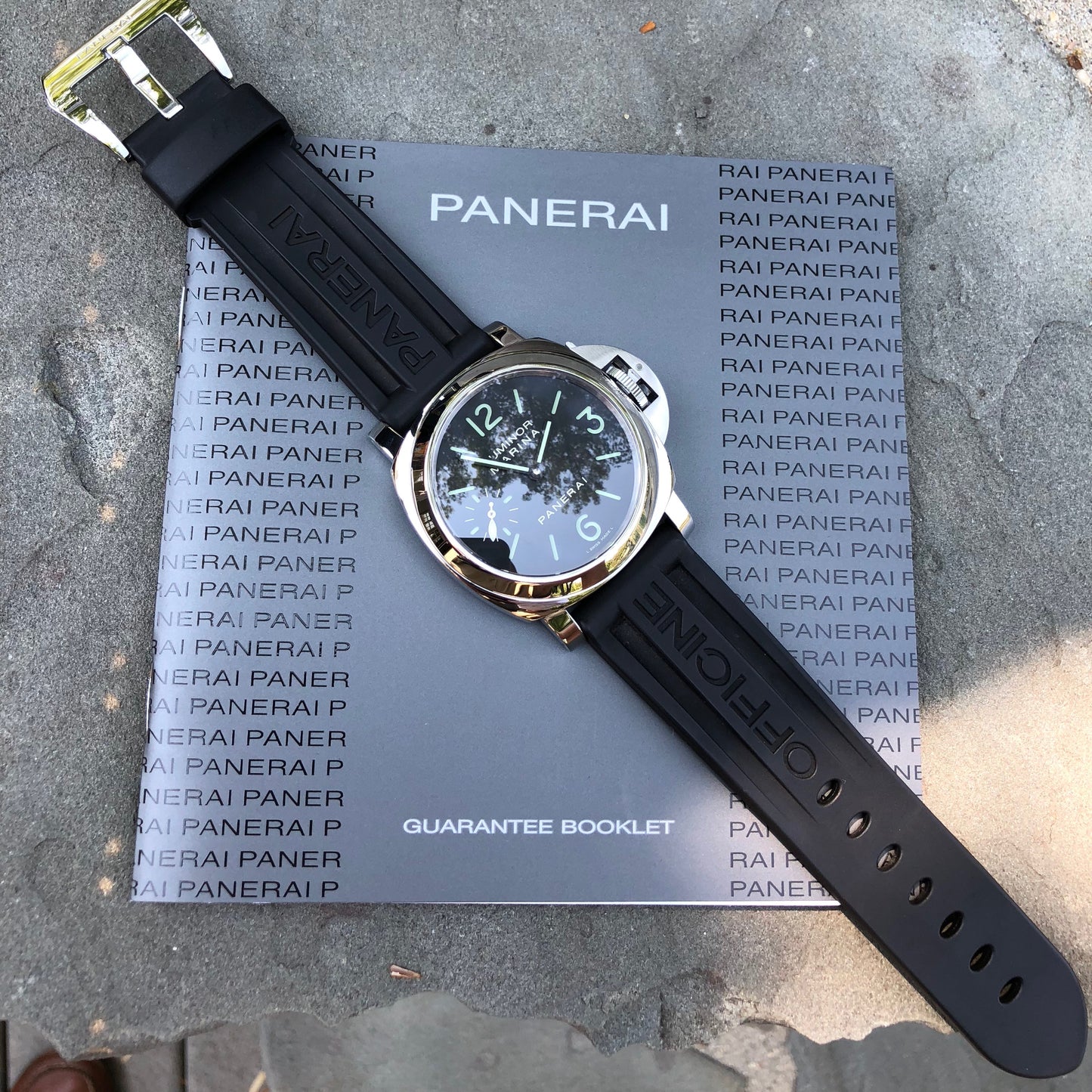 Panerai Luminor Marina PAM 111 Sandwich Dial Black 44mm Manual Wind Box Papers Circa 2012 - Hashtag Watch Company
