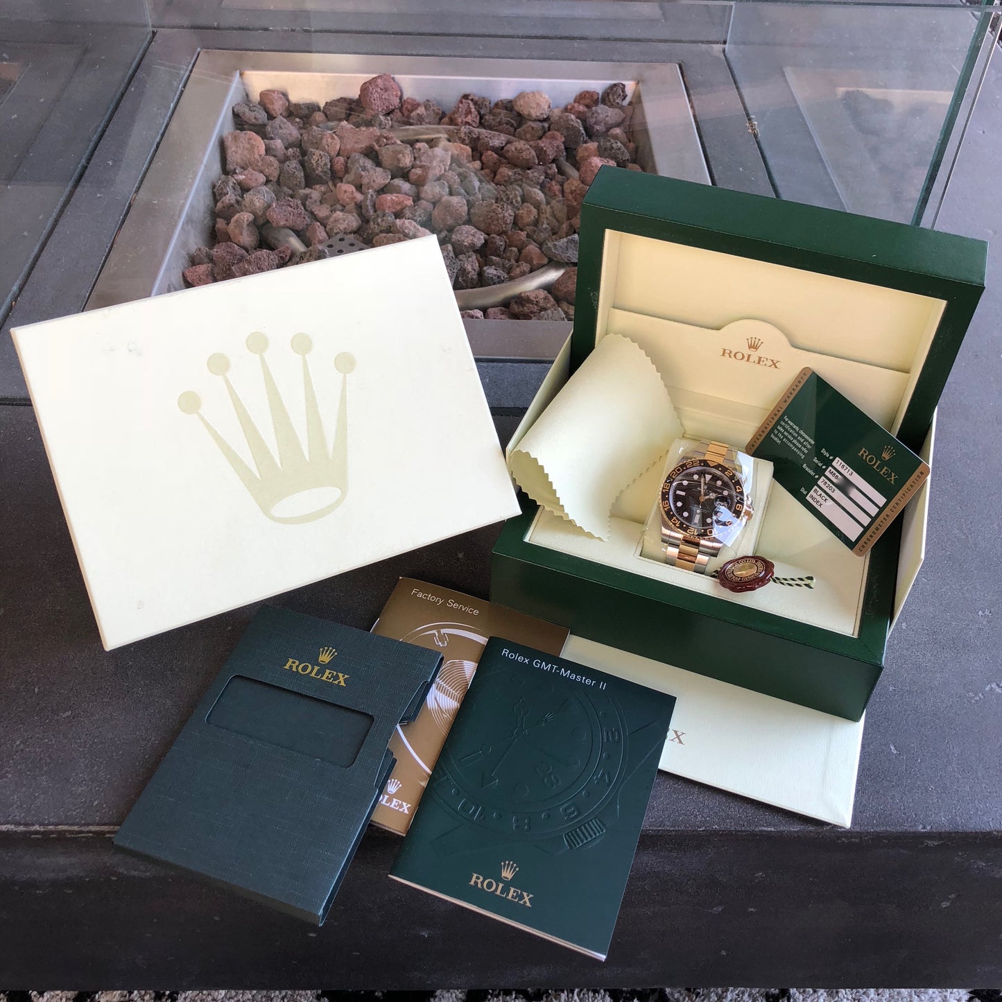 Rolex GMT Master II 116713 Two Tone Steel Gold "M" Serial Watch Box Papers Circa 2007 - Hashtag Watch Company