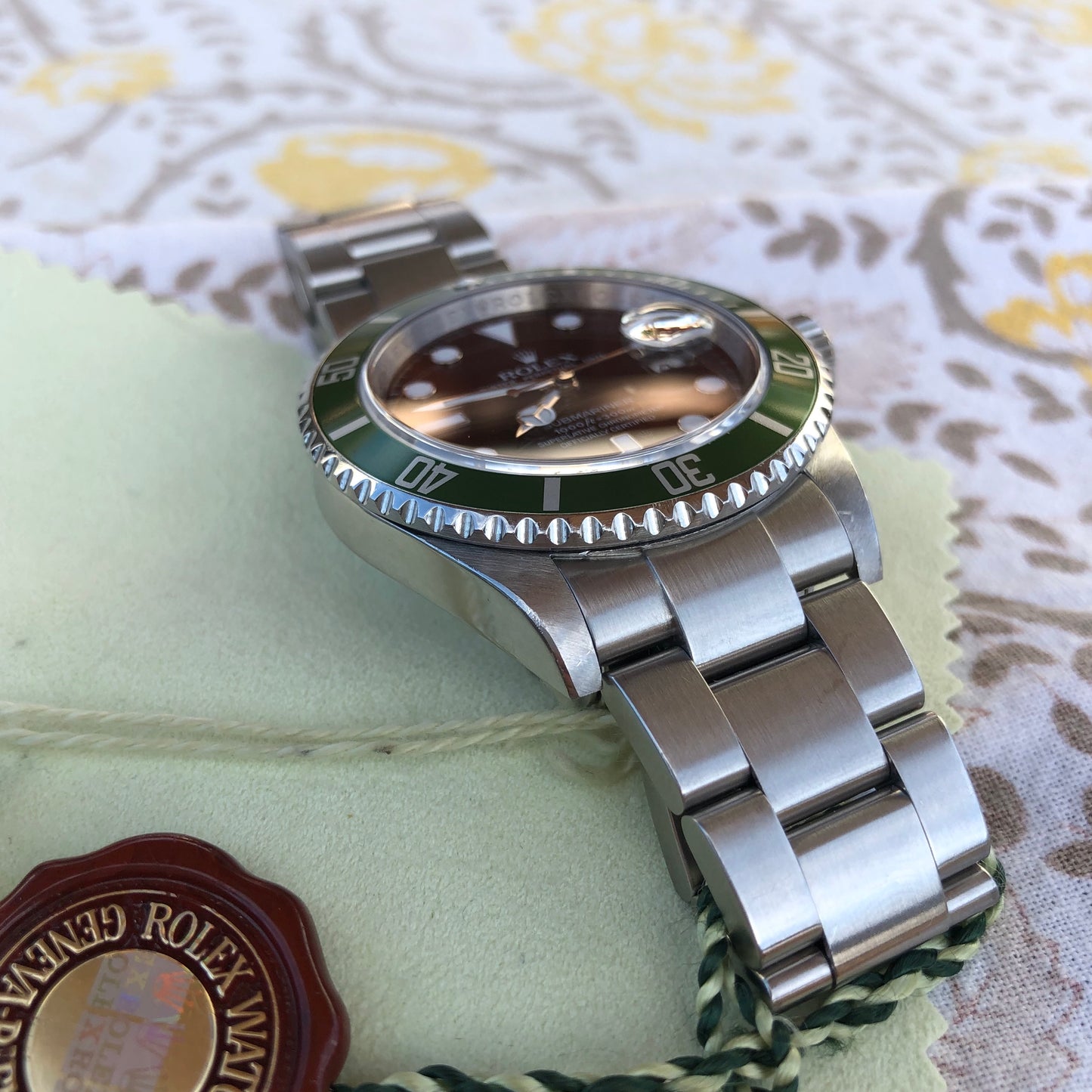 Rolex Submariner Date 16610LV 50th Anniversary Kermit Steel Full Set Box Papers Rehault Circa 2008 - Hashtag Watch Company